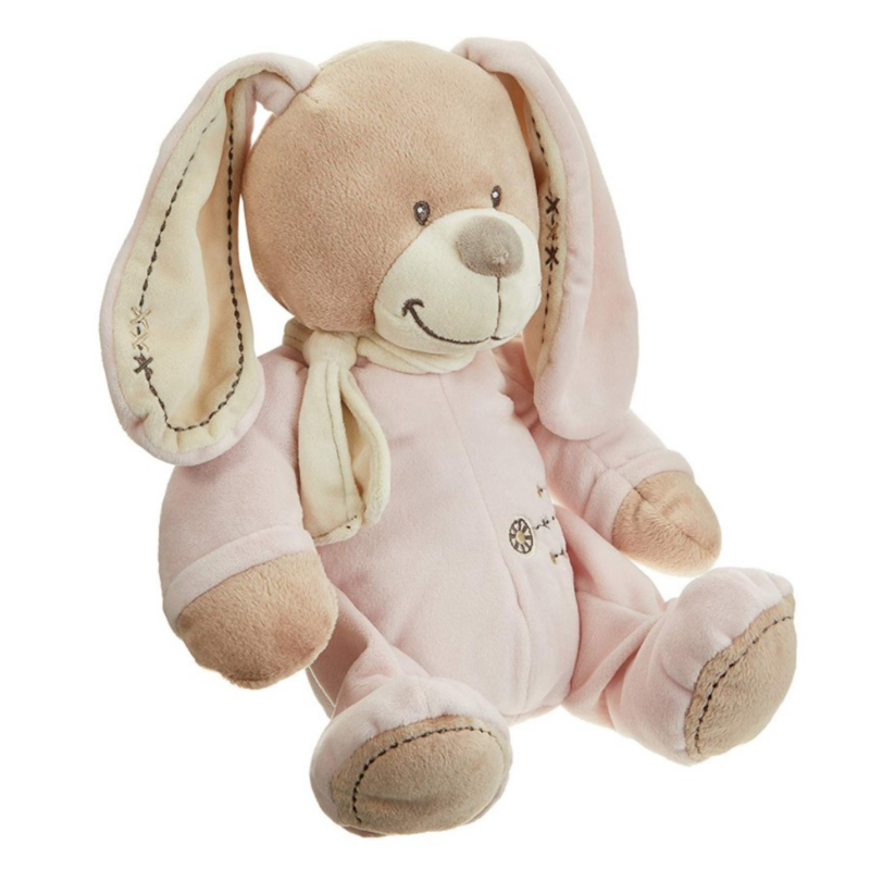  cuddles soft toy rabbit pink beige scarf 